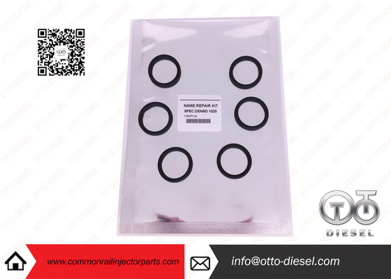 Partes comunes 1020 del inyector del carril del anillo o del sello del negro del inyector de DENSO 6 pedazos